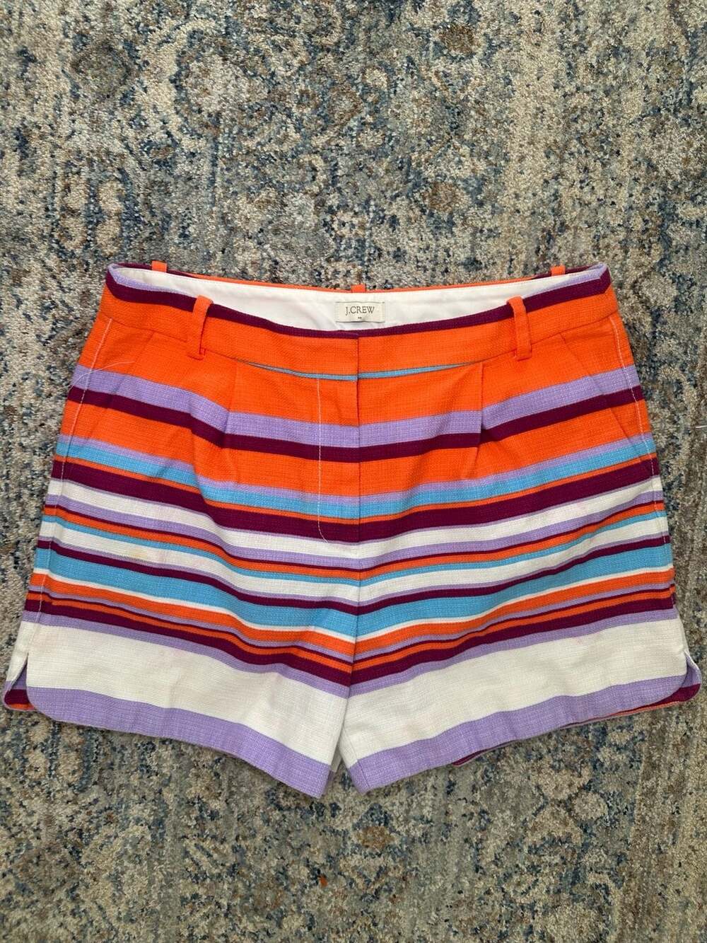 J.Crew Multicolor Striped Shorts Size 6 Colorful Casual Summer